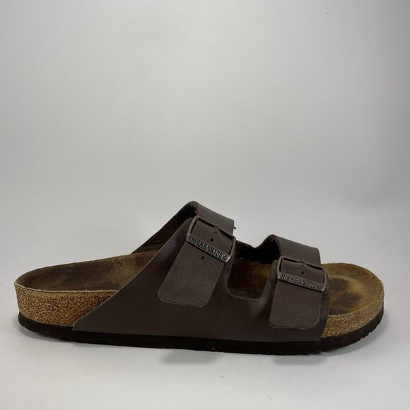 Birkenstock Arizona Slide Sandals Mens Size 42 US Size 9-9.5 Brown BirkoFlor - Picture 1 of 9